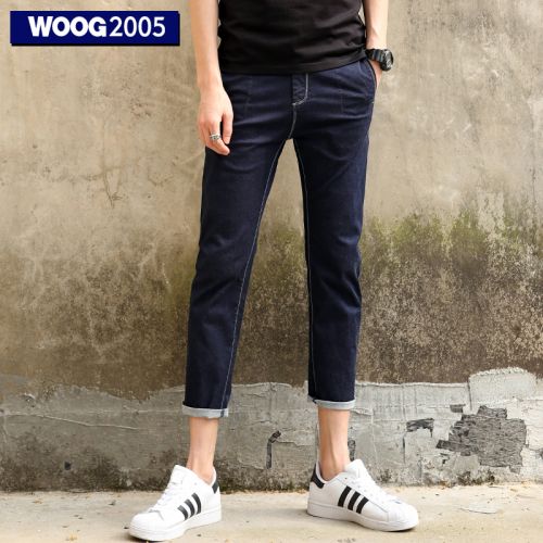 Jeans pour jeunesse pieds Slim WOOG2005 en coton été - Ref 1483911