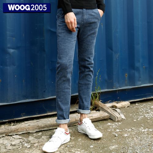Jeans pour jeunesse pieds Slim WOOG2005 en coton printemps - Ref 1483913