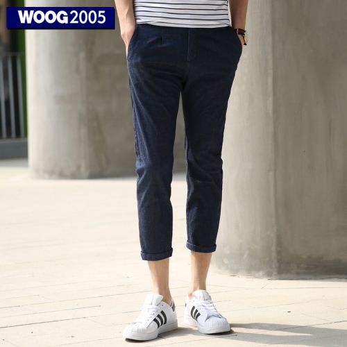 Jeans pour jeunesse pieds Slim WOOG2005 en coton été - Ref 1483918