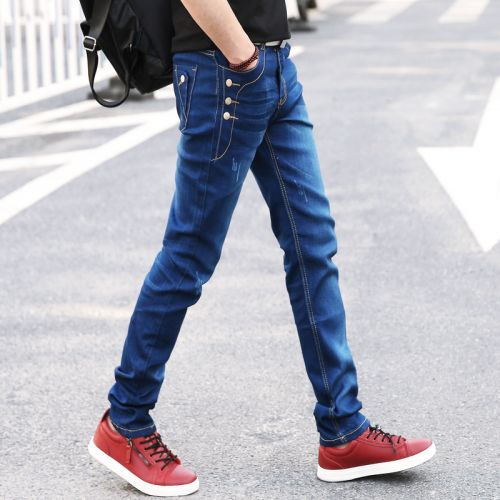 Jeans pour adolescent pieds Slim Quatre saisons - Ref 1483924