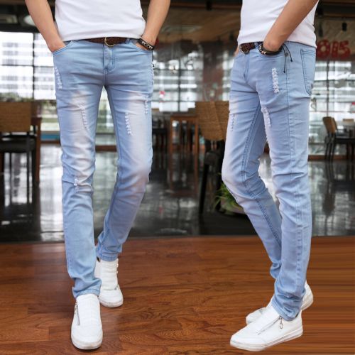 Jeans pour adolescent pieds Slim été - Ref 1483935