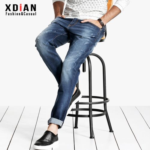 Jeans pour jeunesse pieds Slim XDIAN de fibres verre coton, viscose rayonne fibre élastique polyuréthane spandex Quatre saisons - Ref 1484331