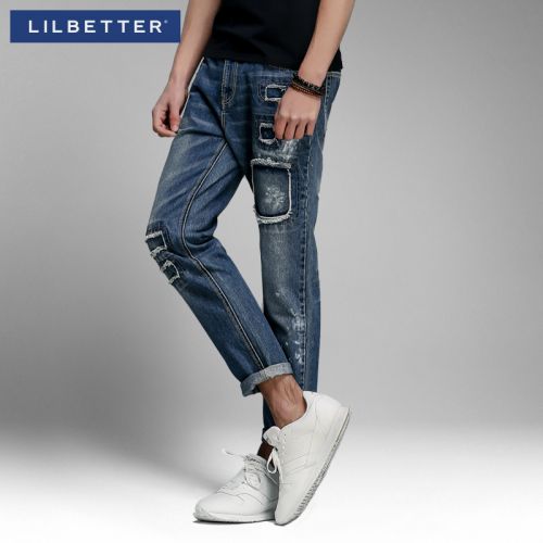 Jeans pour jeunesse pieds Slim LILBETTER en coton printemps - Ref 1484417