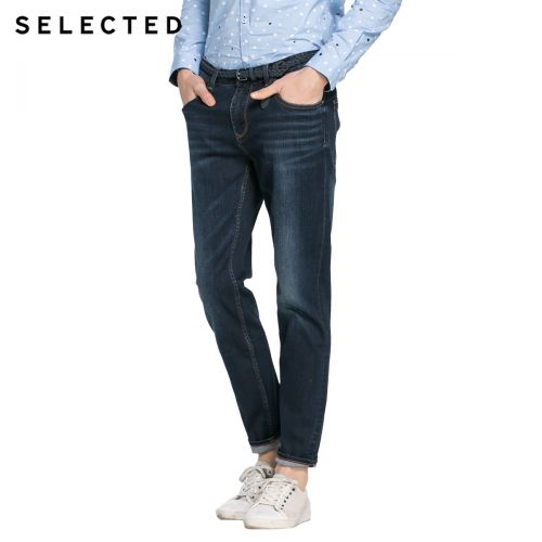 Jeans pour jeunesse pieds Slim SELECTED en coton printemps - Ref 1484725