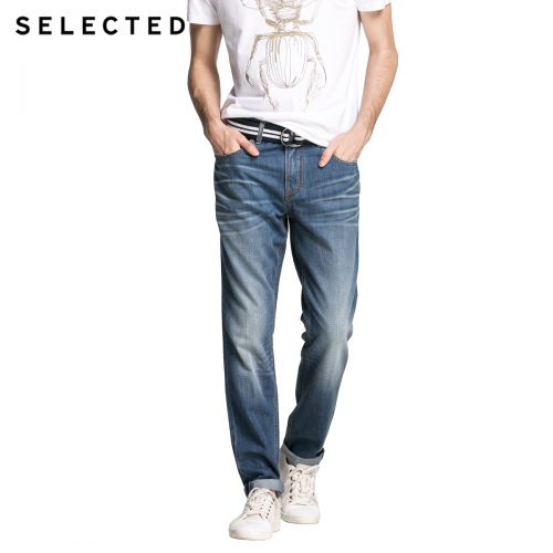 Jeans pour jeunesse pieds Slim SELECTED en coton automne - Ref 1484784