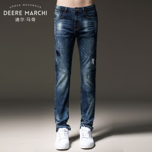 Jeans pieds Slim DEERE MARCHI en coton pour automne - Ref 1485559