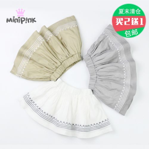 Jupe fillette MINIPINK en lin - Ref 2049221