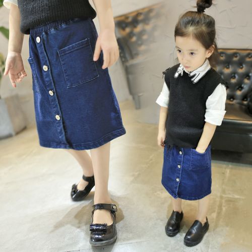 Jupe pour fille en Coton denim bombe - Ref 2050791