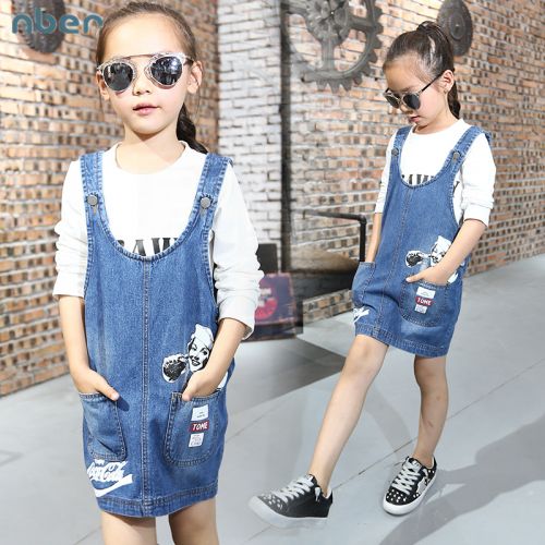 Jupe pour fille en coton denim - Ref 2051636