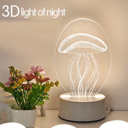 Lampe Led USB créative anniversaire touch 3D - Ref 3423838