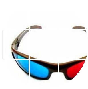 Lunettes VR ou 3D en plastique - Rouge et bleu rouge lunettes vert Ref 1229672