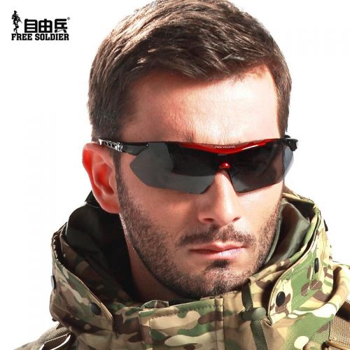 Lunettes de soleil sport neutre FREE SOLDIER - Objectif PC Ref 1213012