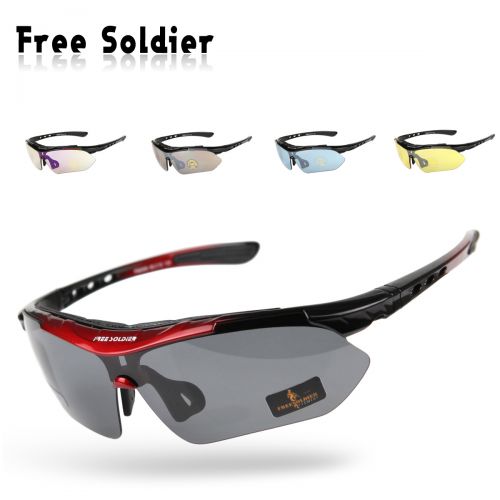 Lunettes de soleil sport neutre FREE SOLDIER - Objectif PC Ref 1219125