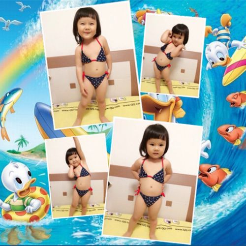 Maillot de bain fille en nylon - Ref 2546044