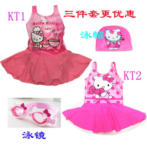 Maillot de bain fille HELLO KITTY en nylon - Ref 2546332