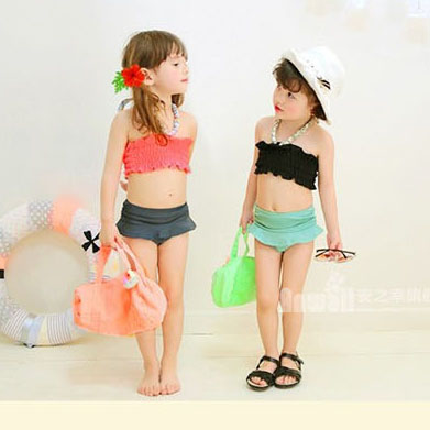 Maillot de bain fille MOMASONG en nylon - Ref 2546553