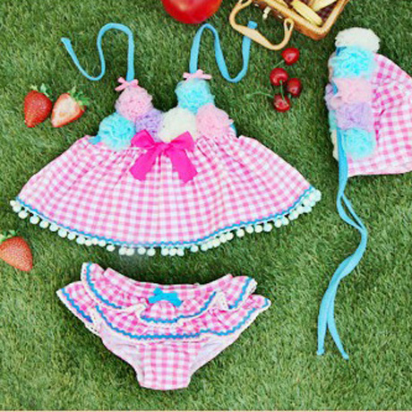 Maillot de bain fille SEA SHELL en spandex - Ref 2547895