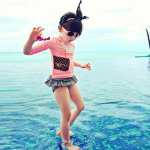 Maillot de bain fille en nylon - Ref 2548412