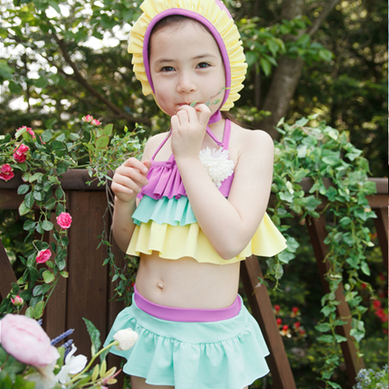 Maillot de bain fille en nylon - Ref 2548629