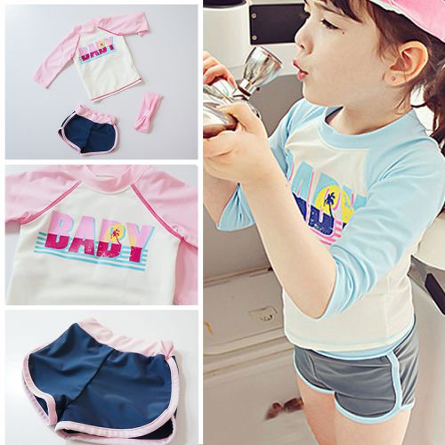 Maillot de bain fille QWOWOO en nylon - Ref 2548706