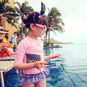 Maillot de bain fille 5 en nylon - Ref 2549604