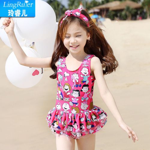 Maillot de bain fille LINGRIVER en nylon - Ref 2549787