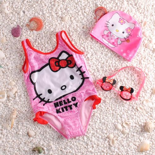 Maillot de bain fille HELLO KITTY en nylon - Ref 2550242
