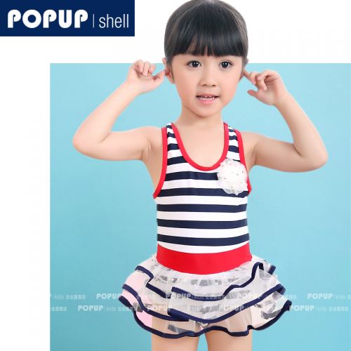 Maillot de bain fille SHELL en nylon - Ref 2554237