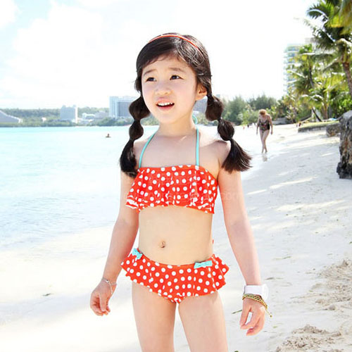 Maillot de bain fille en nylon - Ref 2554412
