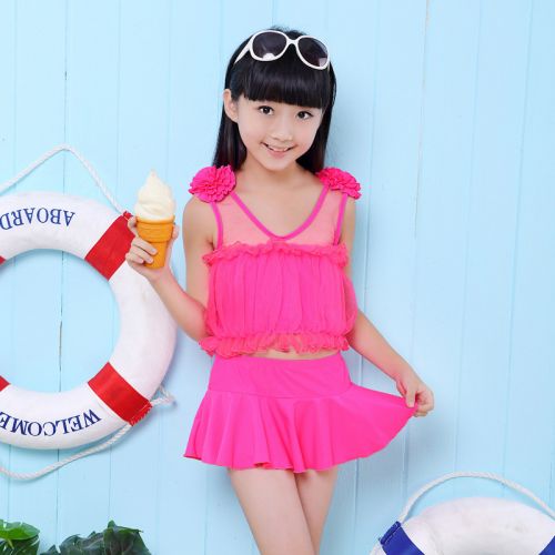 Maillot de bain fille en nylon - Ref 2554439