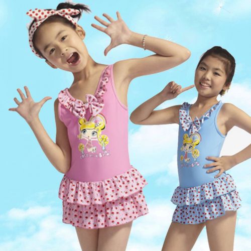 Maillot de bain fille en nylon - Ref 2554455