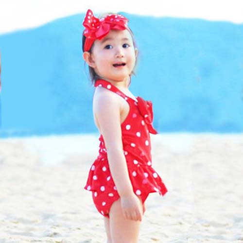 Maillot de bain fille en polyester - Ref 2554505