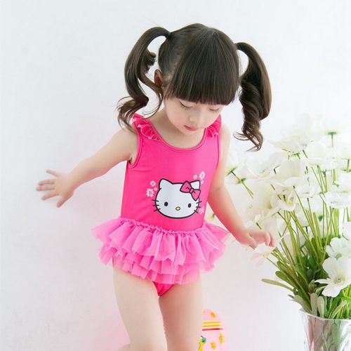 Maillot de bain fille WONDER KIDS en spandex - Ref 2554815