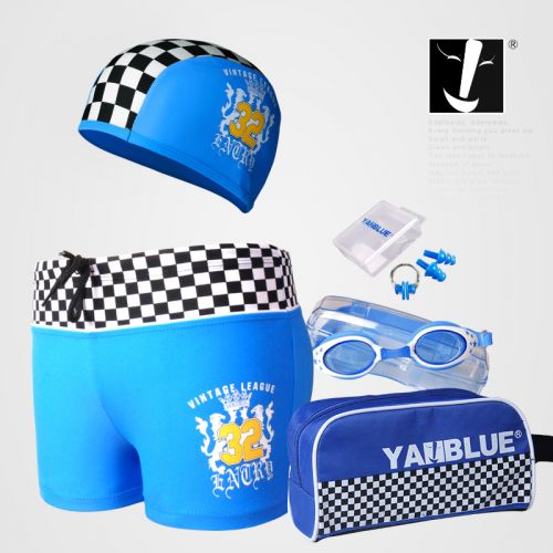 Maillot de bain garçon YA BLUE en spandex - Ref 2536733