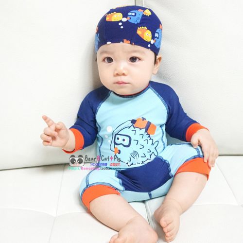 Maillot de bain garçon PIG en nylon - Ref 2536981