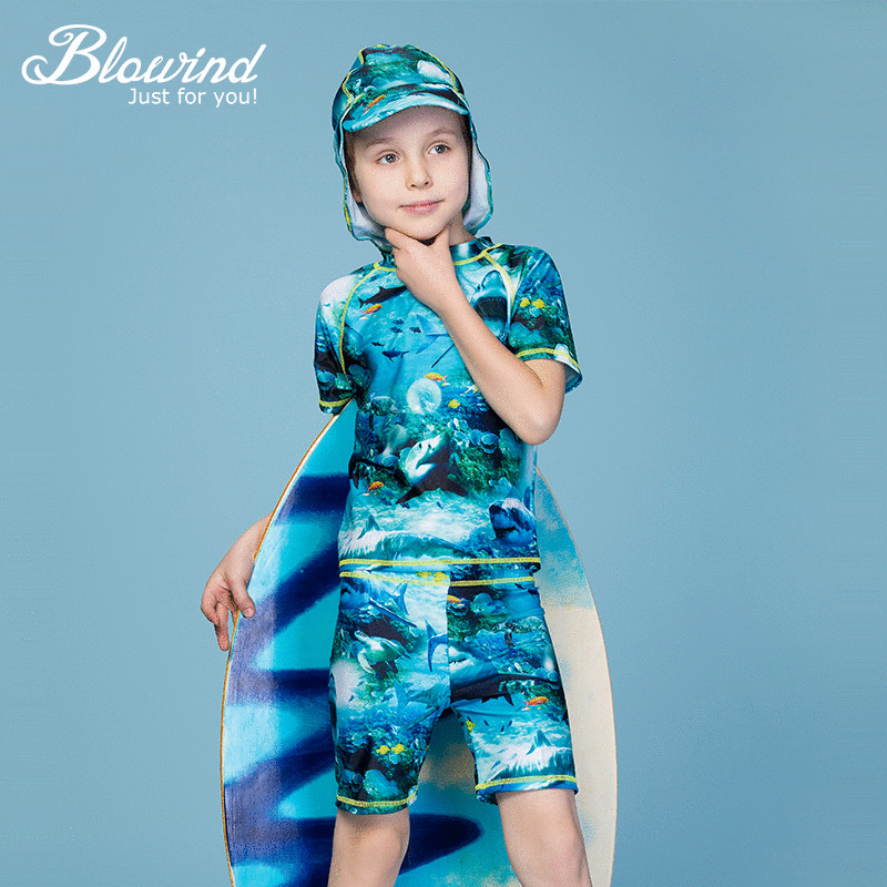 Maillot de bain garçon BLOWIND en polyester - Ref 2538302