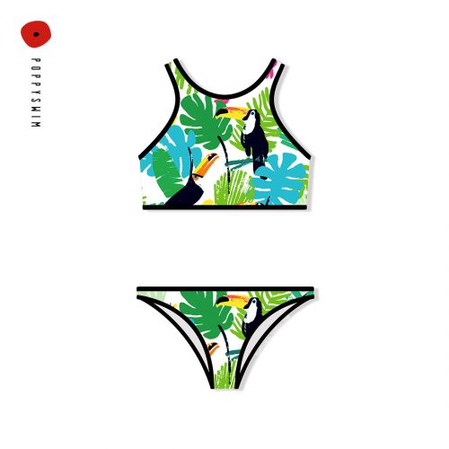 Maillot de bain pour femme POPPYSWIM en Spandex Polyester - Ref 3031558