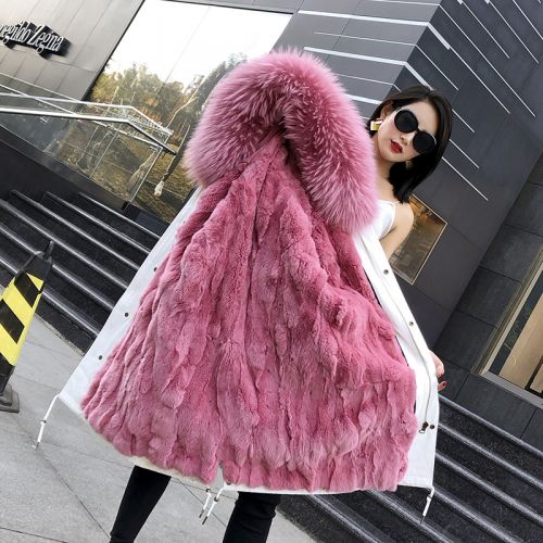 Manteau de fourrure femme en Poils lapin rex - Ref 3171438