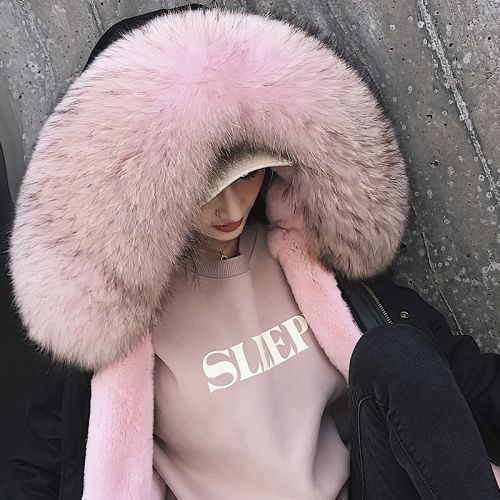 Manteau de fourrure femme en Poils lapin rex - Ref 3171446