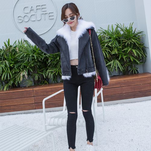 Manteau de fourrure femme en Poils lapin rex - Ref 3171492