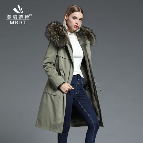Manteau de fourrure femme MRBT en Poils lapin rex - Ref 3171598