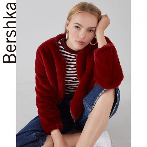 Manteau de fourrure femme BERSHKA - Ref 3171922