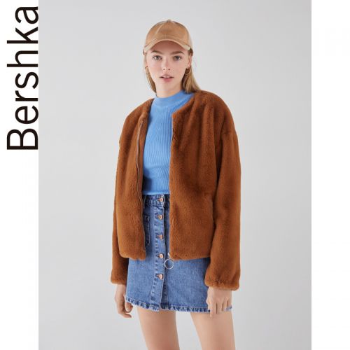 Manteau de fourrure femme BERSHKA - Ref 3172020