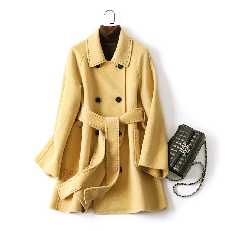 Manteau de laine femme LIAN CHENG - Ref 3416886