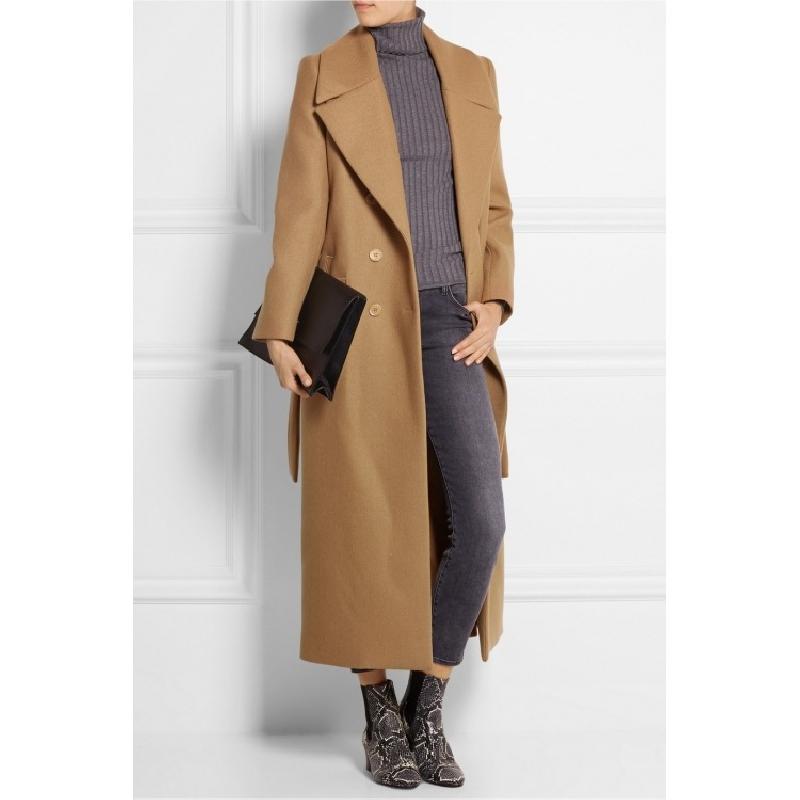 Manteau de laine femme MU HONGYAN - Ref 3416940