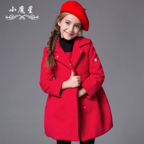 Manteau pour fille LUCKY EYE en laine - Ref 2161512