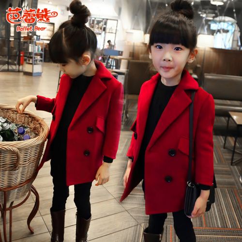 Manteau pour fille BALLET BEAR en mélange - Ref 2161610