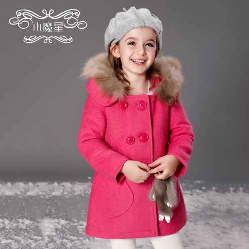 Manteau pour fille LUCKY EYE en laine - Ref 2161779