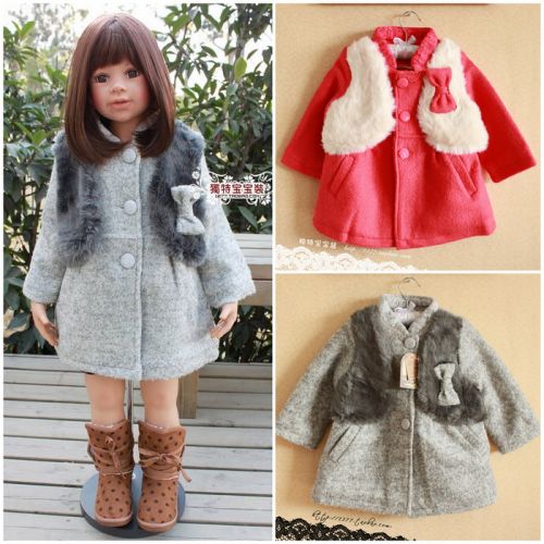 Manteau pour fille QITA en laine - Ref 2161783