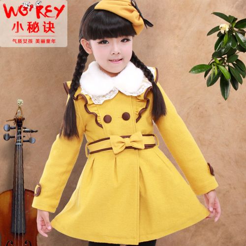 Manteau pour fille WGKEY en laine - Ref 2161934
